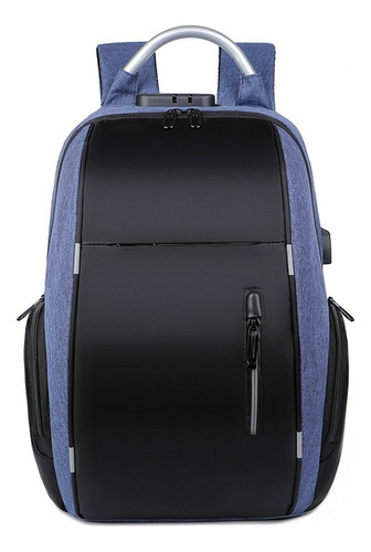 Mochila Hp Lenovo Dell Acer Impemeavel Antifurto 15,6 Preta Cor Azul