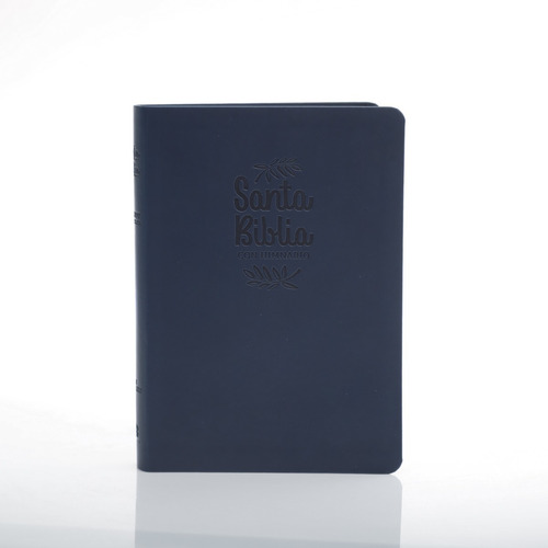 Imagen 3 de 9 de Biblia Nrv 2000 Act Con Himnario Azul - Símil Piel