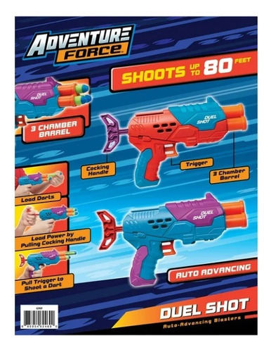 Kit 2 Pistolas De Dardos Adventure Force Para Juego Niños
