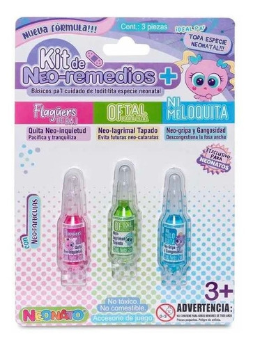 Kit De Neo Remedios Set X 3 Pzas Neonato Distroller Mexico