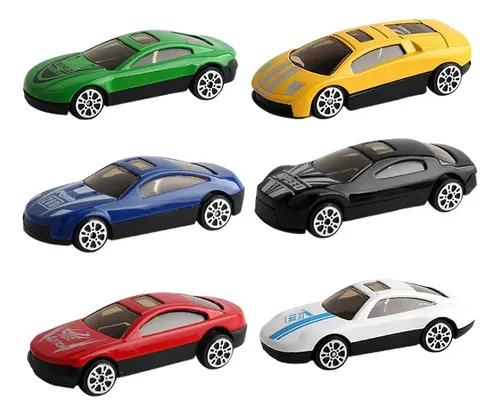 Set De 6 Mini Coches De Juguete Die-Cast De Metal – Coches De Carreras En Aleación Y ABS, Regalo Educativo Para Niños De 3 A 12 Años