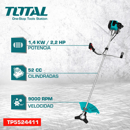 Imagen 4 de 11 de Desmalezadora Naftera 1,4kw 2,2hp Total