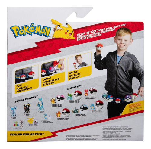 Figura De Batalla Pikachu Clip N Go Con Accesorios