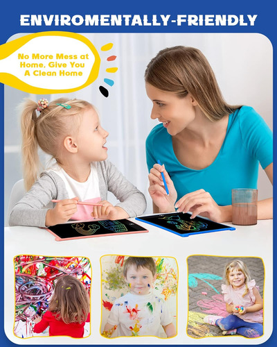 Bravokids 2 Paquete De Tableta De Escritura Lcd Con 4 Lápiz