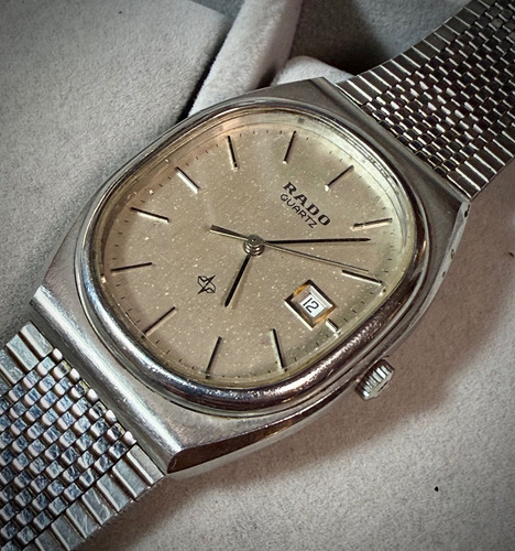 Reloj Rado Gold Vintage 711 5081-4 Quartz Original Plateado Plateado Crema (Usado)