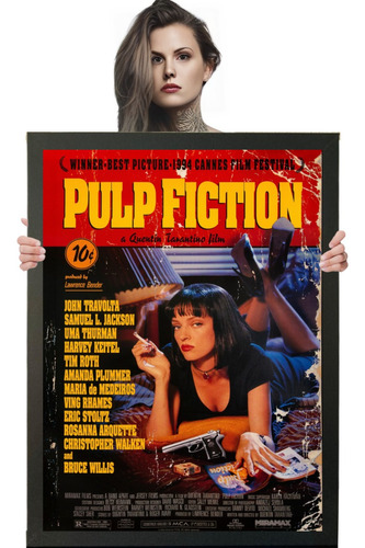 Quadro Poster Cinema Pulp Fiction Mia Clássico A1 84x60cm