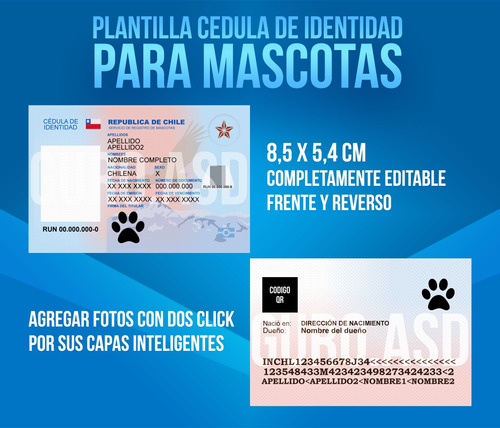 Plantilla Cedula Para Mascotas Psd