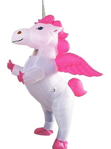 Disfraz Inflable De Unicornio Con Alas Adulto - Modelos 