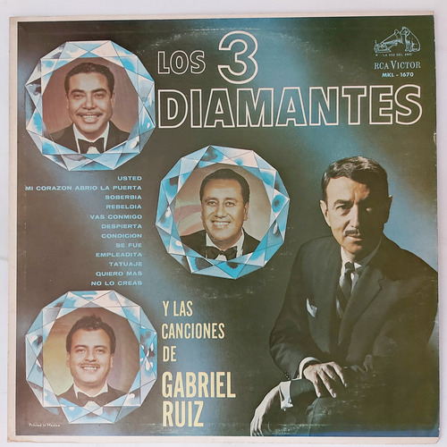 Los 3 Diamantes - Y Las Canciones De Gabriel Ruiz   Lp