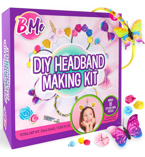 B Me Kit Para Hacer Diademas Para Niñas - Diy 16 Accesorios 