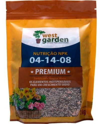 04 14 08 Nutrição Npk Granulado Premium West Garden 01 Kg