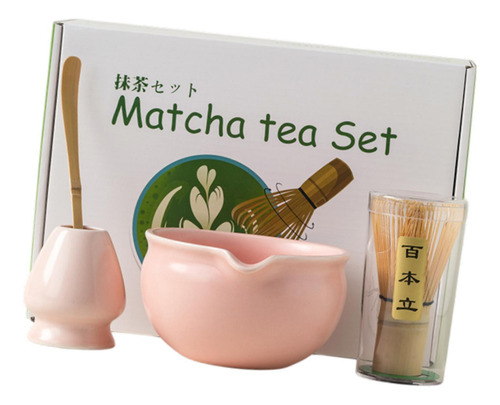 4x Matcha Set De Té Japonesa Moderna Elegante Hecha A Rosa