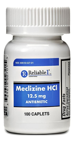 Pack De 2 Fiable 1 Meclizine Hcl 125 Mg Comprimidos 100 Ea