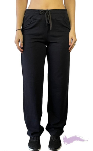 Pantalon Recto Mujer Algodon Premium Cintura Ajustable