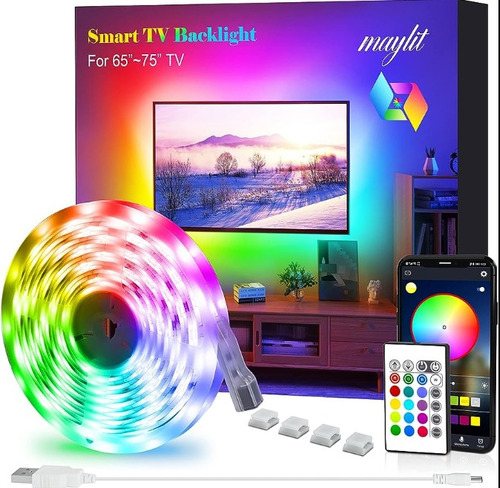 Kit Cinta Rgb Tv Smart 5m Usb