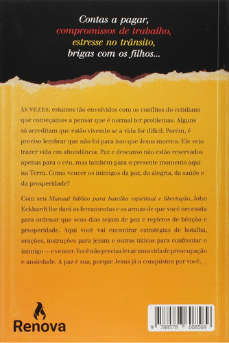 Manual Bíblico Para Batalha Espiritual E Libertação De Eckhardt John Editora Renova Capa Mole Em Português 2017