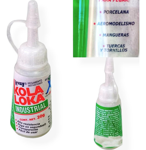 Kola Loka Cola Industrial 20g Pegamento Pega Todo No Se Seca