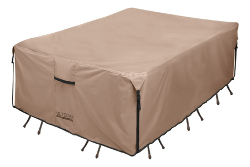 Ultcover 600d Cubierta De Mesa Para Patio Duradera De Pvc - 