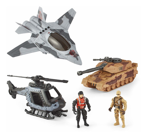 Carro De Juguete True Heroes Multi  Militar Playset Vrn