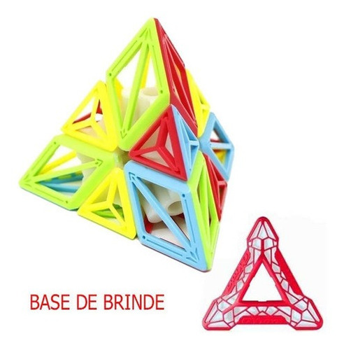 Pyraminx Pyraminx Pyraminx Pyramid Dna Qiyi Professional Magic Cube, marco sin pegatinas, color