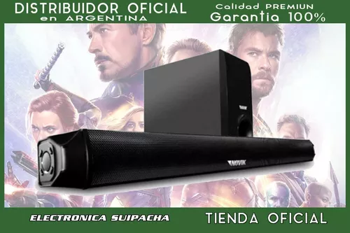 Barra de Sonido TV Soundbar Novik Infinity 8 Bluetooth USB con Subwoofer y  C. Remoto