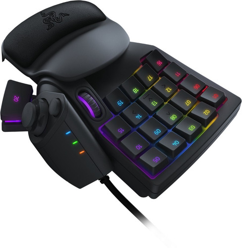 Imagen 3 de 9 de Teclado de una mano gamer Razer Tartarus V2 color negro con luz RGB