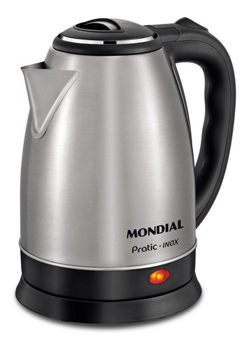 Pava eléctrica Mondial CE-06 Pratic Inox inox y negra 220V 2L