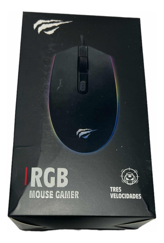 Mouse Gamer Rgb Tres Velocidades Havit Ms1003-bk Negro