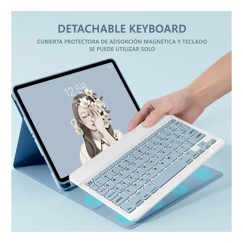 Funda Con Teclado For Samsung Galaxy Tab S8/s7 Y P610/p615