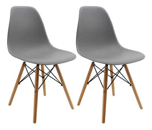 Silla De Comedor Eames Lumax Color Negro, 4 Unidades