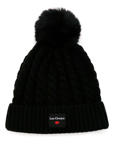 Gorro Las Oreiro C/pompon Lana Invierno Doble Capa Lubeca