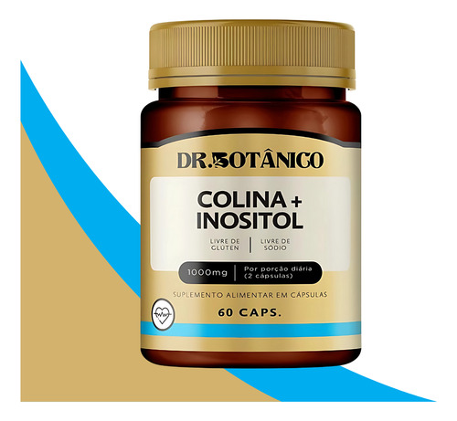 Kit 2 Un - Colina + Inositol 1000mg 60 Capsulas Dr Botanico