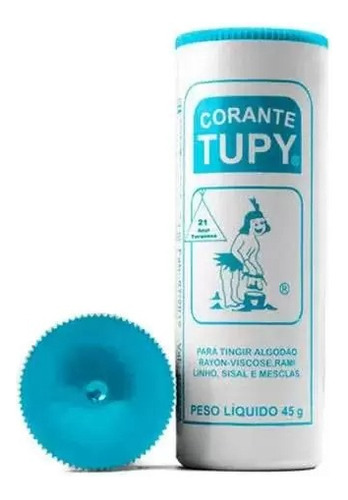 Corante Para Tingir Roupas E Tecidos Tupy Várias Cores Cor Azul Turquesa