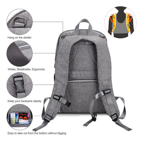 Mochila Maternidade Impermeável Mamãe Bebê Do Viajar