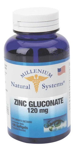 Gluconato De Zinc 120 Mg 100 Softgels