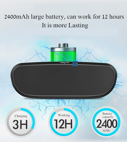 Caixa De Som Bluetooth Zealot S9 Importada (3 Cores)