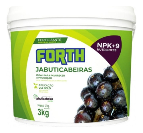 Fertilizante Forth Jabuticabeiras Balde 3 Kg Forth Jabuticab