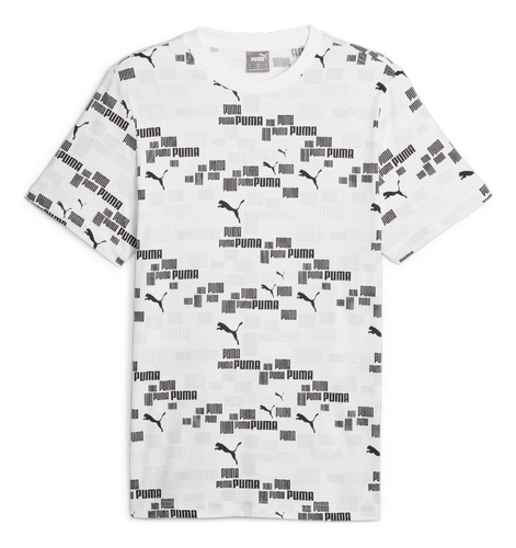 Playera Puma Ess+ Logo Lab Aop Tee Para Hombre 