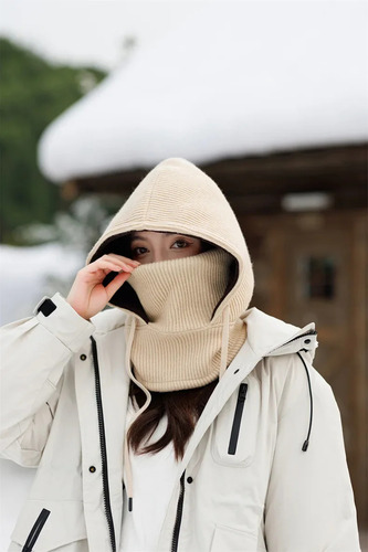 Conjunto De Gorro De Invierno De Punto Y Bufanda Para Mujer,