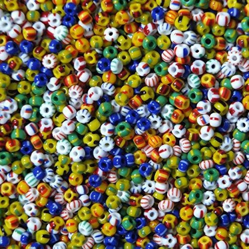 Seed Beads 6/0 E Beads De Cristal Checo A Rayas A Rayas Mi