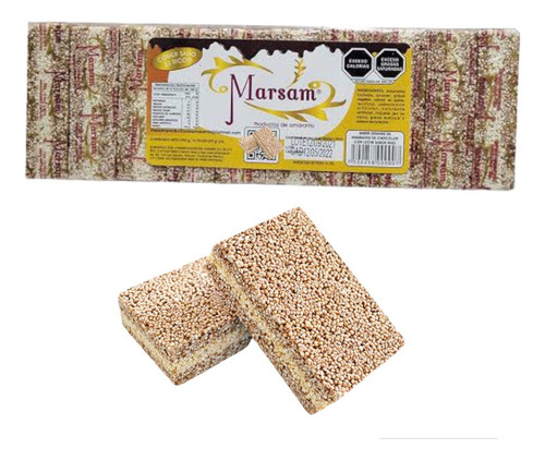 230 Barras Alegrias Amaranto Chocolate Nuez 59 G C/u Marsam
