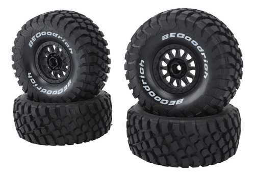 Llantas De Coche Rc, 4 Unidades, Excelente Agarre, Goma, Plá