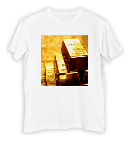 Remera Hombre Oro Lingotes Valores Gold Moneda Bloque M1
