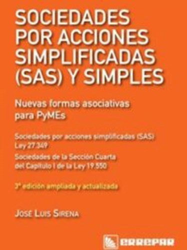 Libro Sociedades Por Acciones Simplificadas (sas) Y Simples 