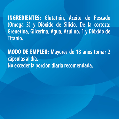 Glutatión Puro + Omega 3 Antioxidante | 90 Softgels | Maklen