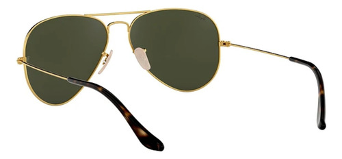 Gafas De Sol Ray-ban Aviador Rb3025 Gold - Lente Verde