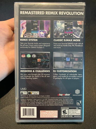 Djmax Portable 3 Psp Nuevo (Usado)