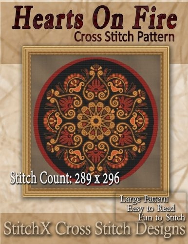 Hearts On Fire Cross Stitch Pattern