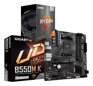 Kit Amd Ryzen 7 5700x + Gigabyte B550m K Am4 Ddr4