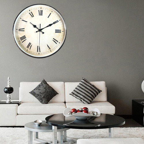 Retro Reloj De Pared Números Para Sala De Fácil De Leer.